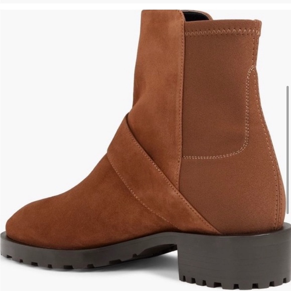 Stuart Weitzman Womens Suede and Neoprene Ankle boots Size 7 - Picture 3 of 16